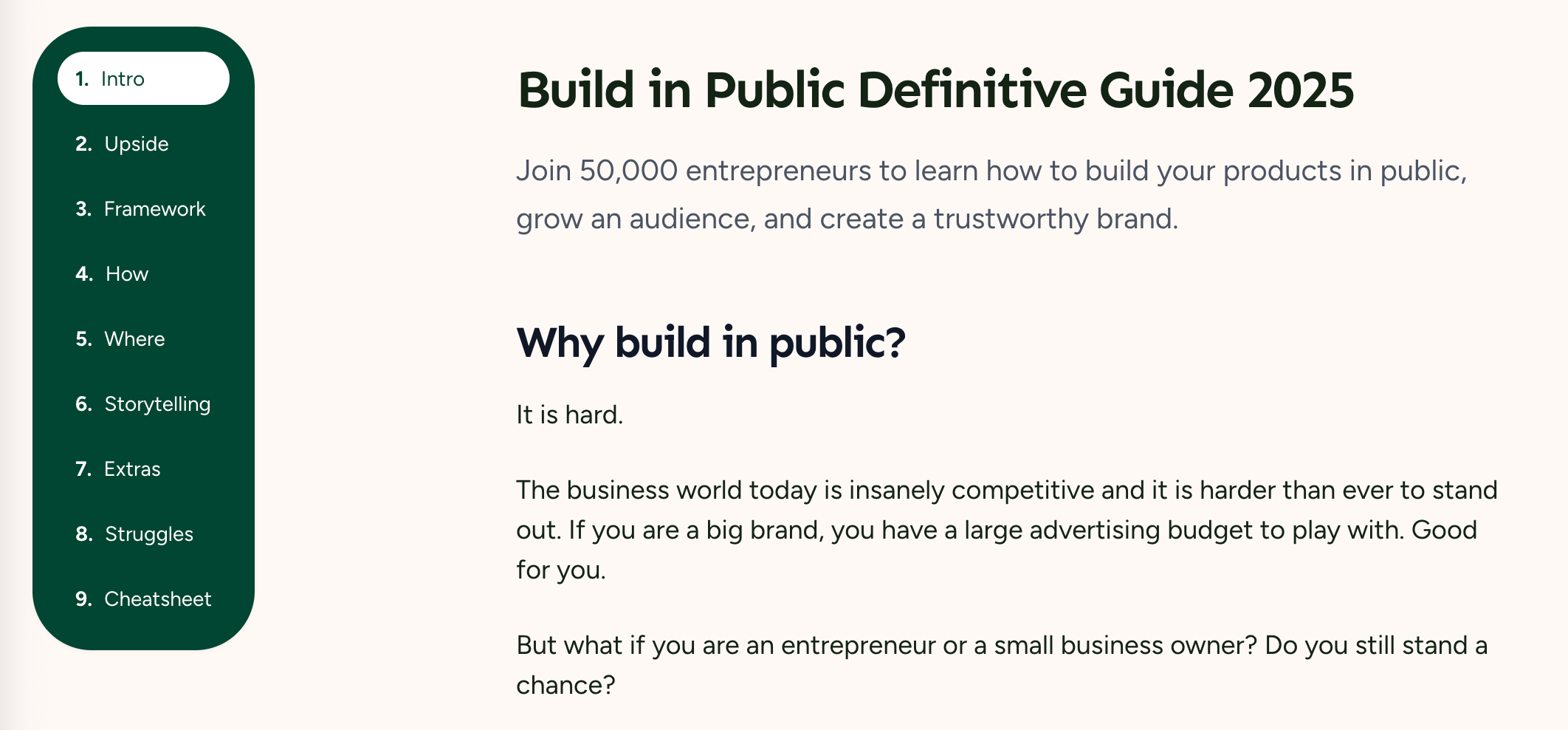 Build in Public Free Guide